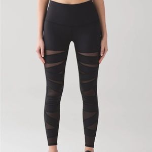 Lululemon mesh tech wunder leggings size 8 black